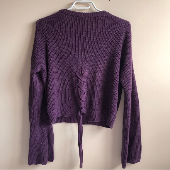 🧸2/$25🧸Garage Purple Knitted Sweater - Picture 2 of 5